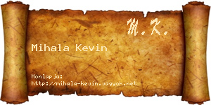 Mihala Kevin névjegykártya